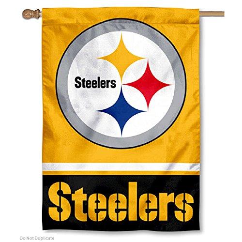 Pittsburgh Steelers Gold Two Sided House Flag