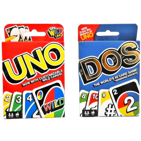 Mattel Uno Card Game Bundled with Dos Card Game Mu...