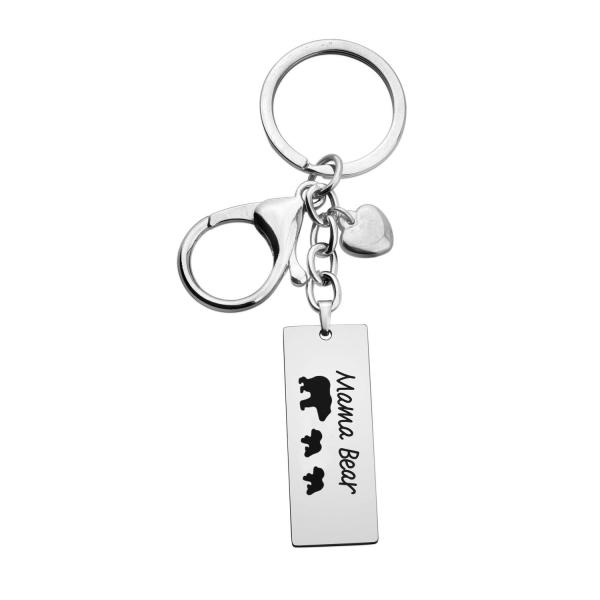 WUSUANED Sweet Mama and 3 Cubs Bear Bar Keychain G...