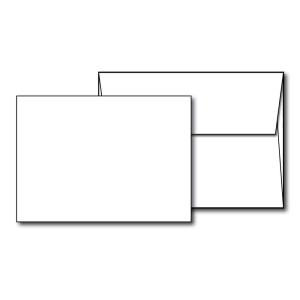 Desktop Publishing Supplies Heavyweight Blank White Flat Invitation A6 Cards with Envelopes - 4 1/2 x 6 1/4 (40 Cards wi