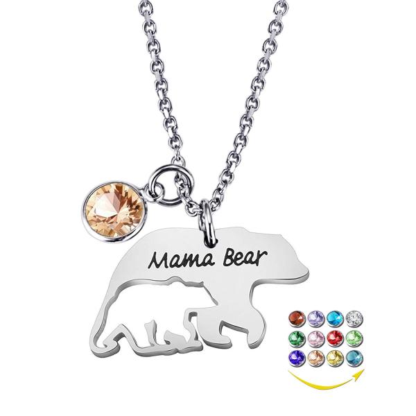 YOUFENG Mom Necklace Mothers Day Gifts Mama Bear N...