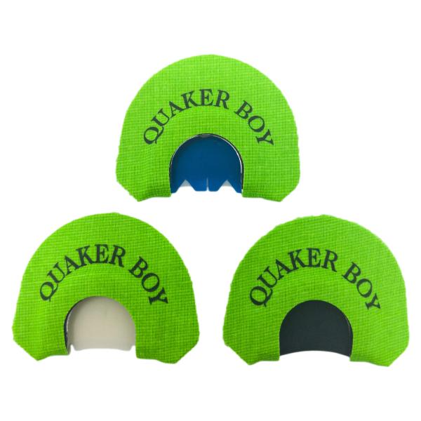 Quaker Boy SR 3 Pack Turkey Mouth Calls Green