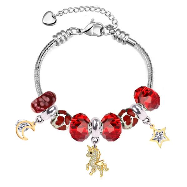 Fit Pandora Bracelet for Kids with Unicorn Charm A...