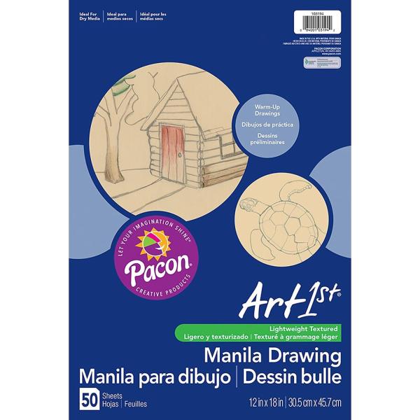 Pacon Art1st Drawing Paper Manila Standard Weight ...