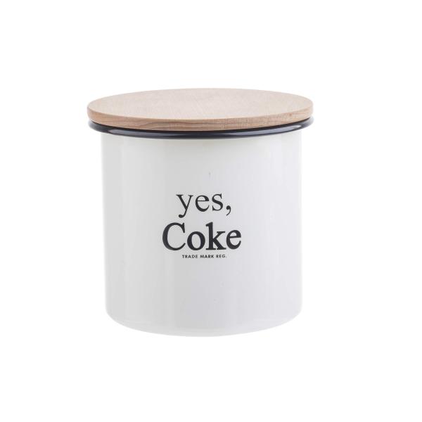 TableCraft&apos;s Coca-Cola Enamel Small Canister with ...