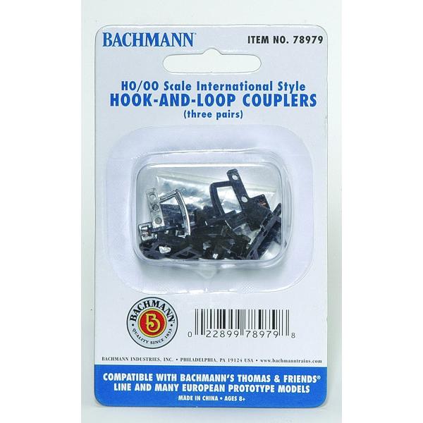 Bachmann Trains - HOOK AND LOOP COUPLERS (3 pair/p...