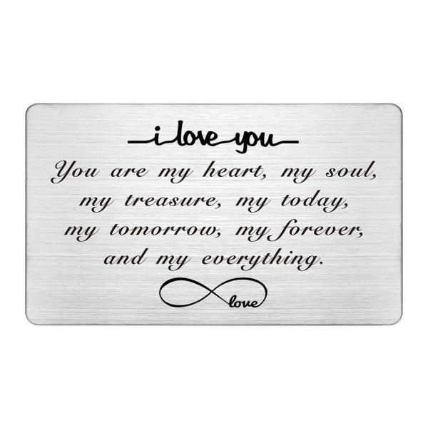 FALOGIJE Engraved Wallet Insert Card I Love You Fo...