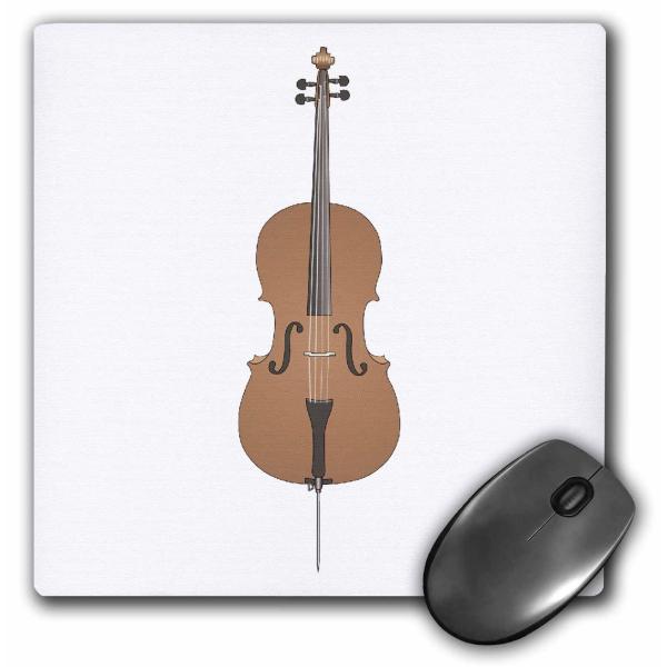 3dRose 8 x 8 x 0.25 Inches Mouse Pad Cello Music I...