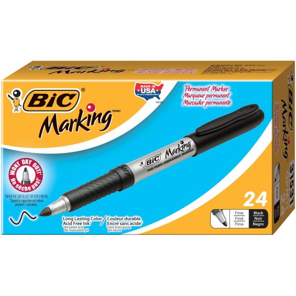 BIC Intensity Permanent Markers Fine Point Black 2...