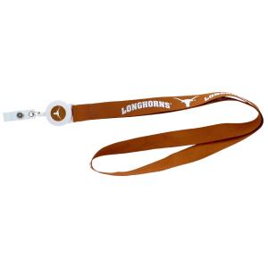 Aminco NCAA Texas Longhorns Badge Reel Lanyard Team Color｜kame-express