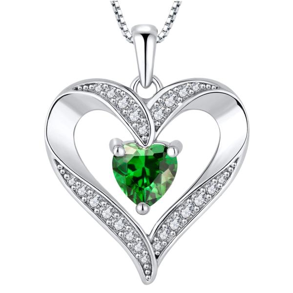 YL Women&apos;s Heart Necklace 925 Sterling Silver Love...