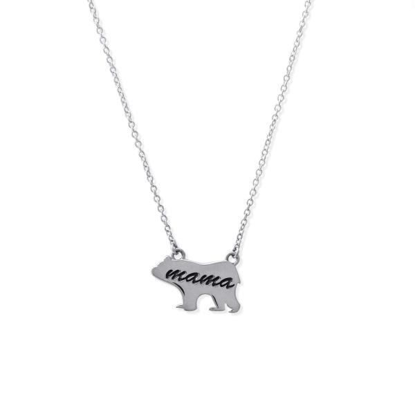 Boma Jewelry Sterling Silver Mama Bear Necklace 18...