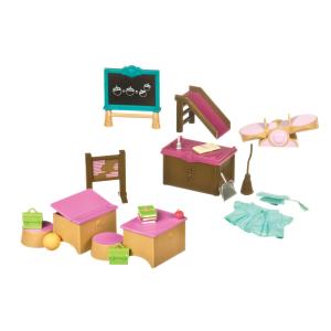 Li’l Woodzeez  Classroom &amp; Playground Set  20Pcs Miniature Dollhouse Furnitures &amp; Accessories  Pretend Play  Gift Toの商品画像