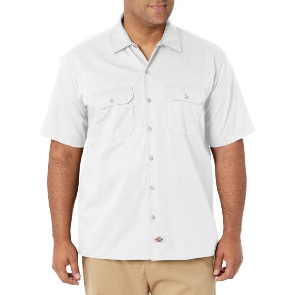 Dickies mens Short-sleeve Work Shirt White 3X-Larg...