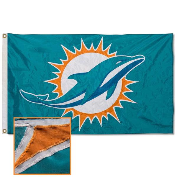 Miami Dolphins Embroidered Nylon Flag