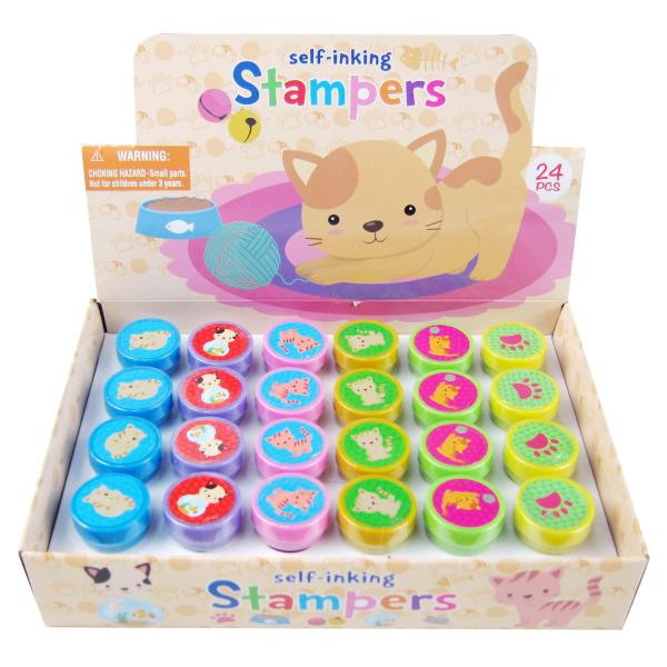 Tiny Mills 24 Pcs Cat Stampers for Kids