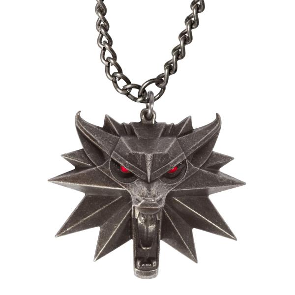 JINX The Witcher 3 Necklace with White Wolf Medall...