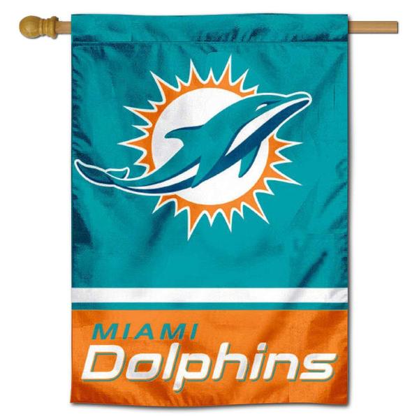 Miami Dolphins Two Sided House Flag