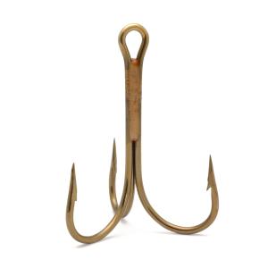 Mustad 3551 Classic Treble Standard Strength Fishing Hooks | Tackle for Fishing Equipment | Comes in Bronz Nickle Gold B｜kame-express