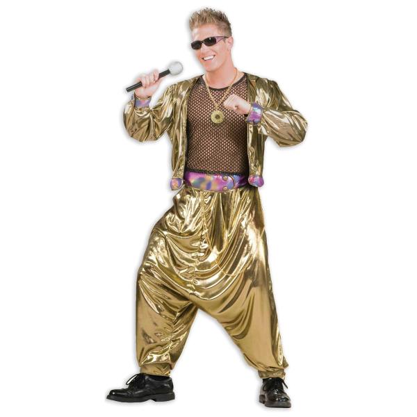 Men&apos;s 80&apos;s Video Superstar Costume Gold One Size