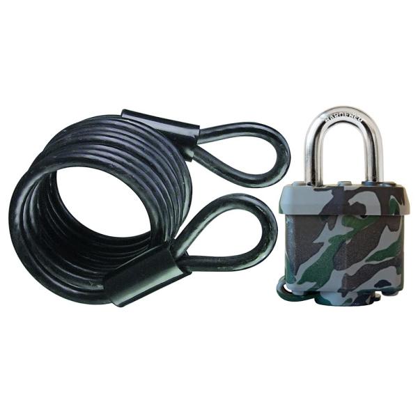 Master Lock 1317DSPT Cable Lock with Padlock 6-Foo...