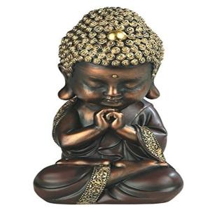 StealStreet SS-G-88171 Yellow and Brown Sitting Baby Buddha Religious Decorative Figurine Multicolorの商品画像