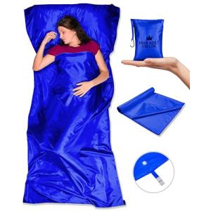 The Friendly Swede Sleeping Bag Liner Ultralight Travel Sheets for Hotel Camping Sheets Adult Sleep Sack Travel Sleeping
