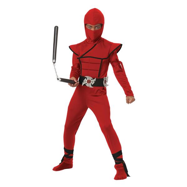 Boys Red Stealth Ninja Costume Large (10-12)
