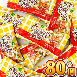 池創 クリスピーライスパフ メープル味 1袋（1個入）×80袋　業務用お菓子 個包装　お菓子 駄菓子 バラまき つかみどり 景品｜kamejiro