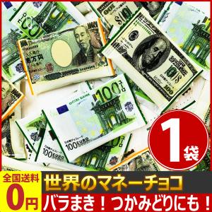 ウケる！おもしろチョコ「世界のマネーチョコ」1袋（200g）（1袋約37個〜40個） ネコポス メール便 送料無料 チョコレート まとめ買い ポイント消化