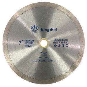 Kingthai 180 mm 連続リム刃 湿式 ダイヤモンドブレード 陶器磁器タイル用 刃 ダイヤモンド カッター 替刃 替え刃