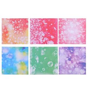 KESYOO おりがみ 両面 折り紙 手作り DIY用 千羽鶴 手芸紙 カラフル 千代紙 15x15cm 角形 手芸 色紙 100枚