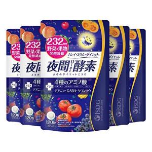 ISDG夜間diet酵素 232種類野菜＆果物発酵凝縮 120粒*5個セット 
