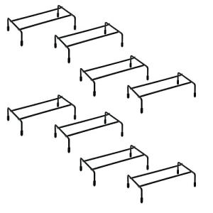コモライフ プランターベース4セット スタンド 長方形 台 フラワーラック 植木鉢置き 排水性 通気 根腐れ防止 ガーデニング 害虫 防虫