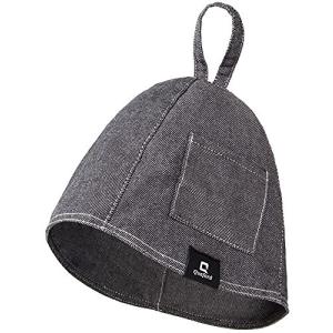 Quaford(クアフォード) ポケット付き サウナハット Tasche 洗える デニム生地 大人の サウナキャップ サウナ ハット メンズ レディー