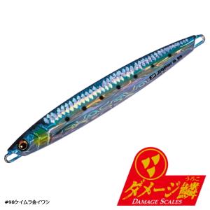 メジャークラフト ジグパラ バーチカル ショートタイプ 100g JPV-100L ダメージ鱗 #98 ケイムラ金イワシ