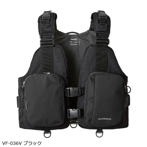 ポイント15倍 シマノ '22 デタッチャブルゲームベスト VF-036V ブラック フリー [90...