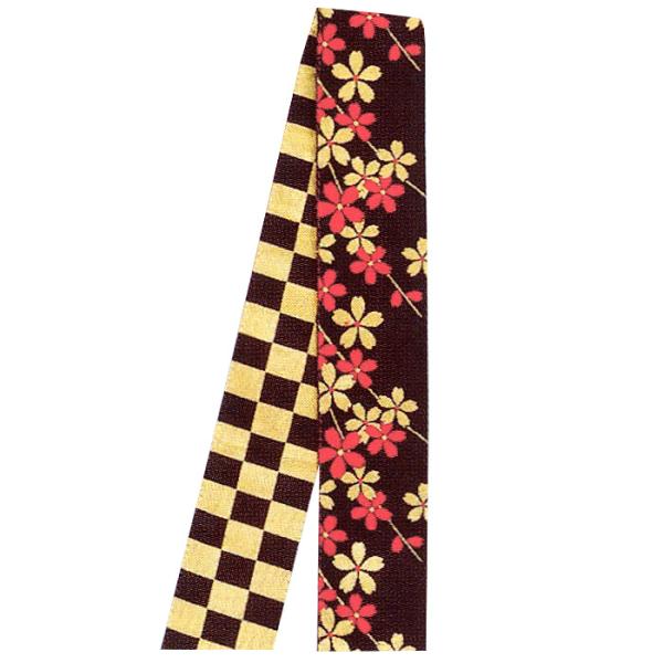 半纏帯 法被 はっぴ 帯 よさこい 踊り帯 金襴 祭り ベルト 袢天帯 半天帯 しだれ桜 市松