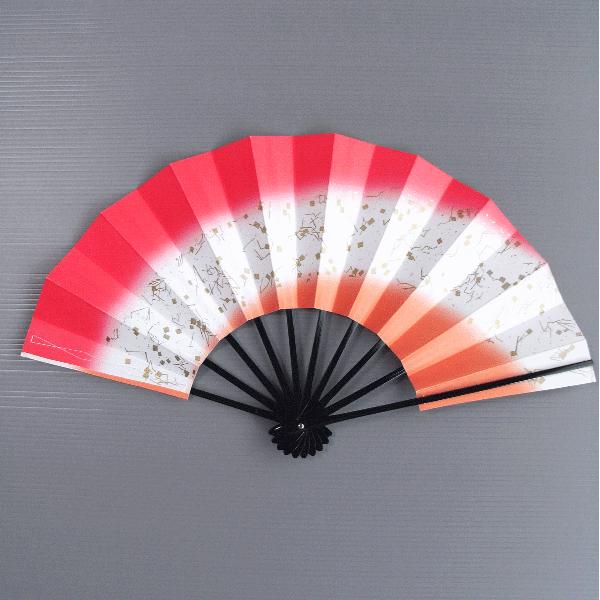 舞扇子 舞踊 扇子 化粧箱入り 舞扇 踊り 祭り 日本舞踊 日舞 緋色 白 オレンジ ぼかし 化粧箱...