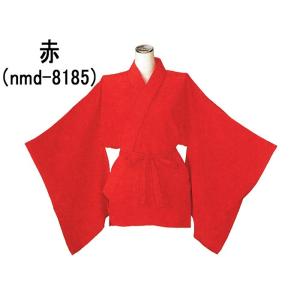 半襦袢 レディース ちりめん 洗える半襦袢 赤 白 水色 M L : カメヤ