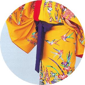 締め帯 琉球舞踊衣装用 紫 沖縄舞踊衣裳の帯 紫長巾