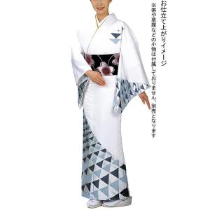 訪問着 着物 反物 女性 男性 踊り 絵羽 洗える着物 浅葱色 桜 : カメヤ