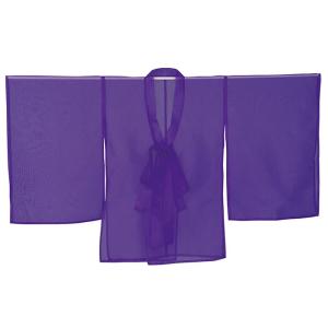 羽織 はおり 紗 オーガンジー レース ショール ストール 踊り 舞台 パーティー 無地羽織 紫