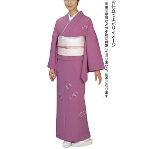 付下げ 反物 女性 男性 刺繍 附下げ ちりめん 踊り 結婚式 若紫 洗える着物
