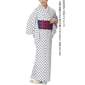 小紋 身丈167cm 裄64cm レディース 袷 花柄 裄Mサイズ 秋冬春用 正絹