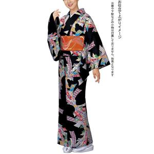 訪問着 女性 プレタ 踊り 絵羽 洗える着物 薄浅葱 観世水 : カメヤ