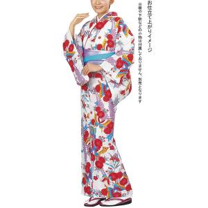 小紋 着物 反物 レディース ちりめん 踊り 舞台 レトロ 洗える着物 矢