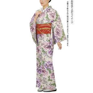 小紋 着物 反物 レディース 手染め 踊り 舞台 大正ロマン 洗える着物