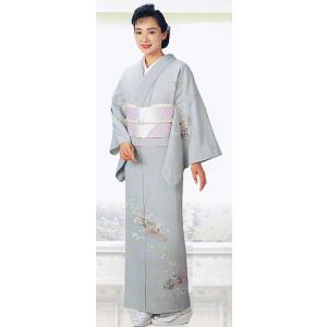 訪問着 女性 男性 踊り 絵羽 洗える着物 納期35日 黒 番傘 枝垂れ柳