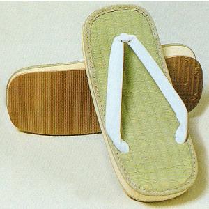 雪駄 せった メンズ 草履 白鼻緒 い草表 スポンジ クッション